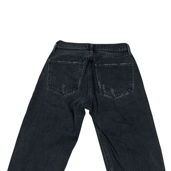 AGOLDE Cherie High Rise Straight Leg Jeans Distortion Black Women's Size 25 - Picture 7 of 15